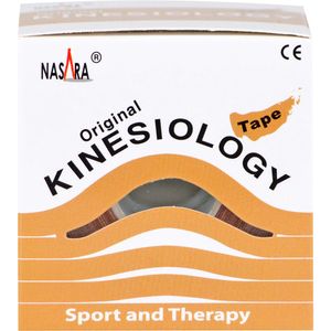 Nasara Kinesiologie Tape 5 cm x 5 m : beige Farbe: beige