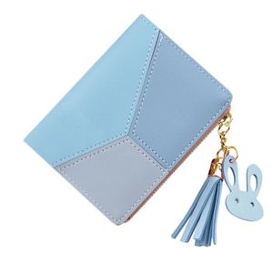 Damen Geldbeutel 3-Color in Blau, Geldbörse, Brieftasche, Portemonnaie, Portmonee mit Reißverschluss