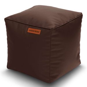 Cube Hocker Leder - Dunkelbraun