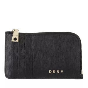 DKNY Bryant Zip Card Holder Black / Gold