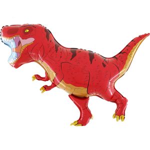 Folienballon - Roter Dinosaurier 90 cm Grabo