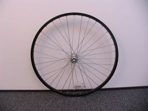 Vorderrad 26 x 1,75 "MTB - Aluminiumfelge - Aluminium-Nabe - Schwarz
