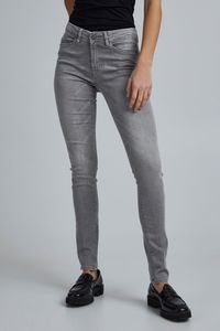 Ichi Damen-Hose Erin Izaro Stretch Jeans Skinny Fit 102036 blau, grau, schwarz gr.25-32, Farbe:Grau, Weite/Länge:28/32