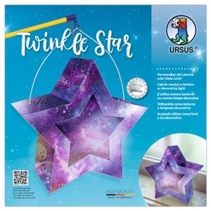 URSUS Laternen-Bastelset "Twinkle Star" 4 Teile Galaxie