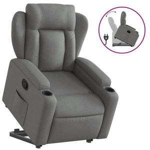vidaXL Relaxsessel mit Aufstehhilfe Dunkelgrau Stoff vidaXL Relaxsessel mit Aufstehhilfe Dunkelgrau Stoff