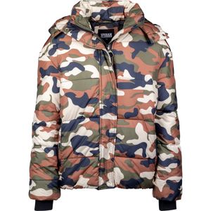 Dámská zimní bunda Urban Classics Ladies Boyfriend Camo Puffer Jacket rustycamo - M