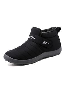 Stiefeletten Rund Zehen Winter Warme Schuhe Im Freien Schneestiefel Komfort Wedge Fuzzy Stiefel,Farbe:Schwarz,Größe:44