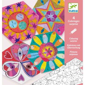 Djeco Kreativ Set Malvorlagen Mandalas Sternenbilder zum Falten ab 6 Jahren