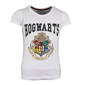Harry Potter Hogwarts Kinder kurzarm T-Shirt – Weiß / 134
