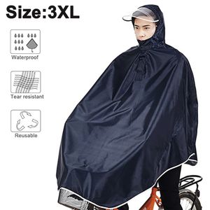Regenponcho für Camping Fahrrad Regenmantel Regenschutz mit Kapuze,