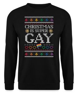 LGBT Gay Christmas - Weihnachten X-mas Weihnachtsgeschenk Unisex Pullover, Schwarz, XL