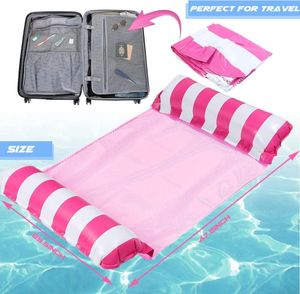 Luftmatratze Pool Wasser Hängematte aufblasbar, perfekt für Reisen Langlebiges PVC-Material, perfekte Entspannung am Pool, Poolzubehör Pink
