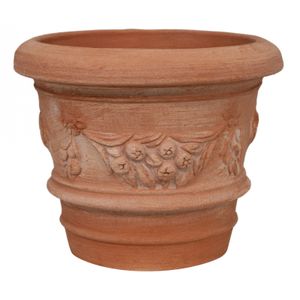 Terracotta töpfe 20x17 cm, Topf terracotta Made in Italy, Blumenkübel terracotta