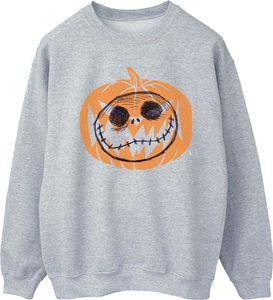 The Nightmare Before Christmas - mikina s kapucňou "Pumpkin Jack Head" pre mužov BI52958 (5XL) (sivá)