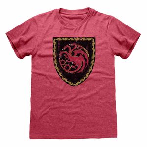House Of The Dragon - T-Shirt für Herren/Damen Unisex HE918 (M) (Rot/Schwarz)