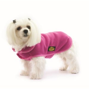Fashion Dog Fleecový kabát pre psov - fuchsiový - 43 cm