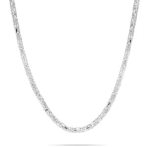 Königskette Rund 4mm 925 Silber Massiv Hochglanzpoliert Diamantiert Damen Herren 65 cm