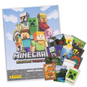 Minecraft Adventure Trading Cards - Sammelalbum + 25 verschiedene Sammelkarten Starter-Set