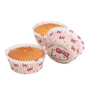 CHEFMADE Papierförmchen Hello Kitty 100 Stück - Muffinförmchen Cupcake-Form für Geburtstage und Partys Papier Backförmchen - Pink Muffinform