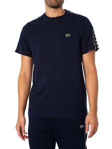 Lacoste T-Shirt mit Schulterlogo, Blau XL