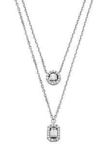 Michael Kors MKC1745CZ040 Damen Collier Silber 925 Silber weiß 39,5 cm