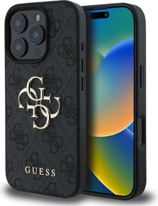 Guess GUHCP16X4GMGGR Pevné pouzdro pro Apple iPhone 16 Pro Max 4G Big Logo černé