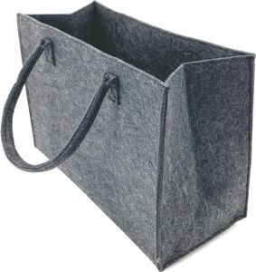 heimtexland ® Allzweck Filztasche Shopper Tragetasche Filz Einkaufstasche Einkaufskorb Kaminholz Korb Aufbewahrung XL Tasche Typ717 Grau