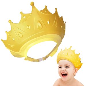 Sprchová čepice dětská koruna žlutá