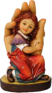 Heiligenfigur Schützende Hand, Mädchen 11,9 cm