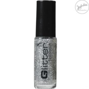 Glitzer Effekt Nagellack Silber Nail Polish Nagel Nails Glitter Schimmer 5ml