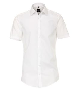 Venti - Body Fit - Bügelleichtes Herren Kurzarm Hemd mit Kent Kragen (001930), Größe:41, Farbe:Weiß (000)