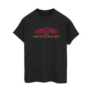 Game Of Thrones: House Of The Dragon - "Dragon Logo" T-Shirt für Damen BI26029 (L) (Schwarz)