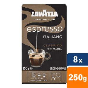 Lavazza - Espresso Italiano Classico Gemahlener Kaffee - 8x 250g