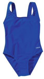 BECO Mädchen Kinder Badeanzug Schwimmanzug Einteiler Größe 140 blau