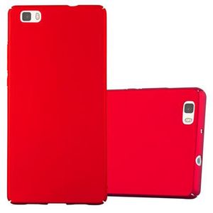 Cadorabo Hülle für Huawei P8 LITE 2015 Schutzhülle in Rot Hard Case Handy Hülle Etui
