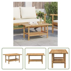 The Living Store Couchtisch 70x40x35 cm Bambus