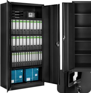 Aktenschrank Blain abschließbar 180 x 80 x 40 cm Aktenschrank Blain abschließbar 180 x 80 x 40 cm