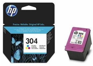 Hewlett-Packard HP originál ink N9K05AE, HP 304, Tri-color, 100str., HP DeskJet 2620,2630,2632,2633,3720,3730,3732,3735 N9K05AE
