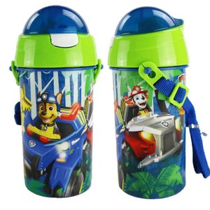 Paw Patrol Kinder Wasserflasche Flasche mit Trinkhalm Gurt 500 ml