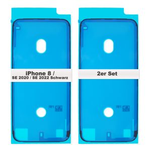 2x iPhone 8 SE 2020 Rahmen LCD Display Kleber Dichtung Klebefolie Adhesive Glue Schwarz