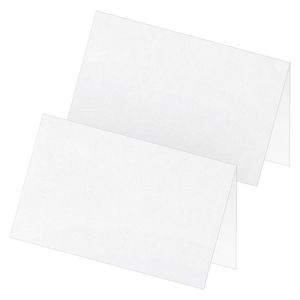 itenga 24x Tischkarte Platzkarte schlicht weiß mit Papierstruktur Neutral