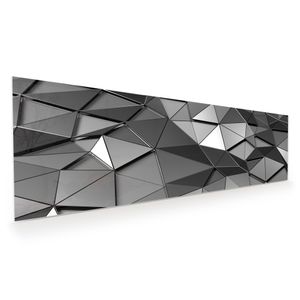Glasbild Wandbild Metall Oberfläche 120x40cm in XXL für Wohnzimmer, Schlafzimmer, Badezimmer, Flur