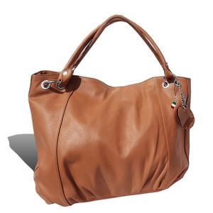 Florence Damen Beuteltasche Tasche tan, braun echtes Leder 42x14x28 cm D2OTF128N