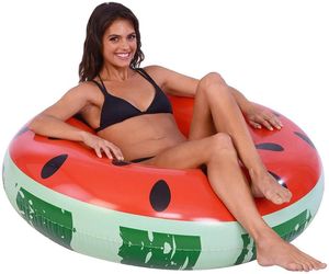 Schwimmreifen für Erwachsene Donut Schwimmring Aufblasbare Donut Wassermelone Melone Rot Schwimmring Schwimmreif Wasserring Luftmatratze Wasserspielzeug Schwimmkissen für Pool Strand