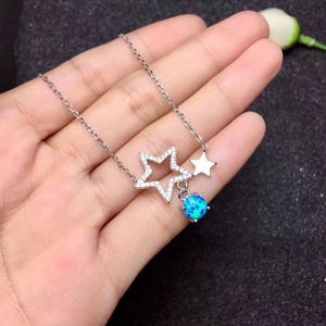 Ankunft Natürlicher echter Opal-Anhänger 925 Sterlingsilber Feiner Schmuck Natürliche und echte Opal-Halskette