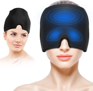 Augenbinde Eismaske,Gel-Kältekompressen-Kopfhaube,Heißkompressen-Augenmaske