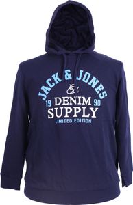 Jack & Jones Sweat Hoody in großen Größen, navy, Größe:3XL Jack & Jones Sweat Hoody in großen Größen, navy, Größe:3XL