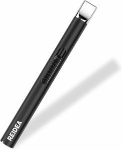 USB Lichtbogen Feuerzeug Elektronisch Stabfeuerzeug Aufladbar mit Sicherheit Schalter  Schwarz