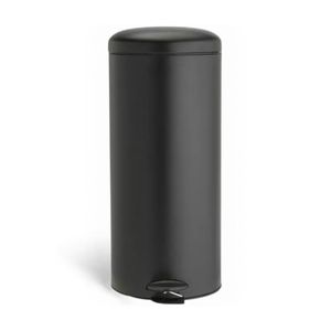 Buxibo -Recycle -Mülleimer 30 Liter - Müllbehälter mit Pedal - Pedalbehälter/Abfallbehälter/Müllbehälter - 1x30l - Runde - Schwarz