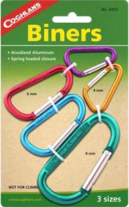 Coghlans Mini Karabiner, 2 x 4, 2 x 6, 1 x 8 mm, Set